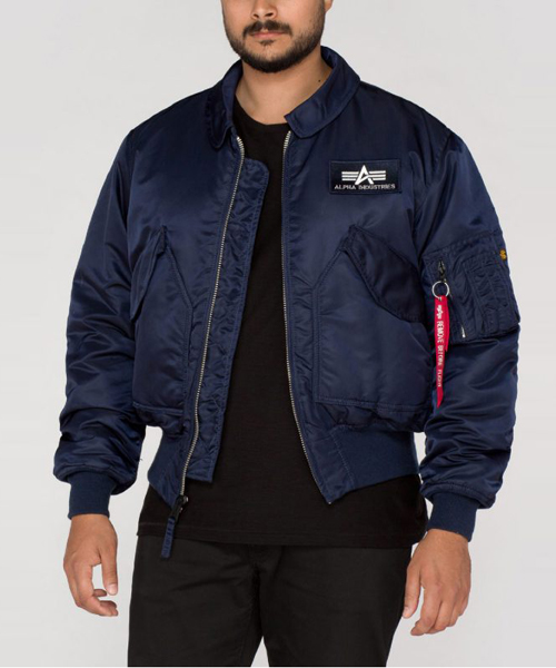Alpha Industries MA2 CWU 45 Bomber Jacket Rep Blue - Bennevis Clothing
