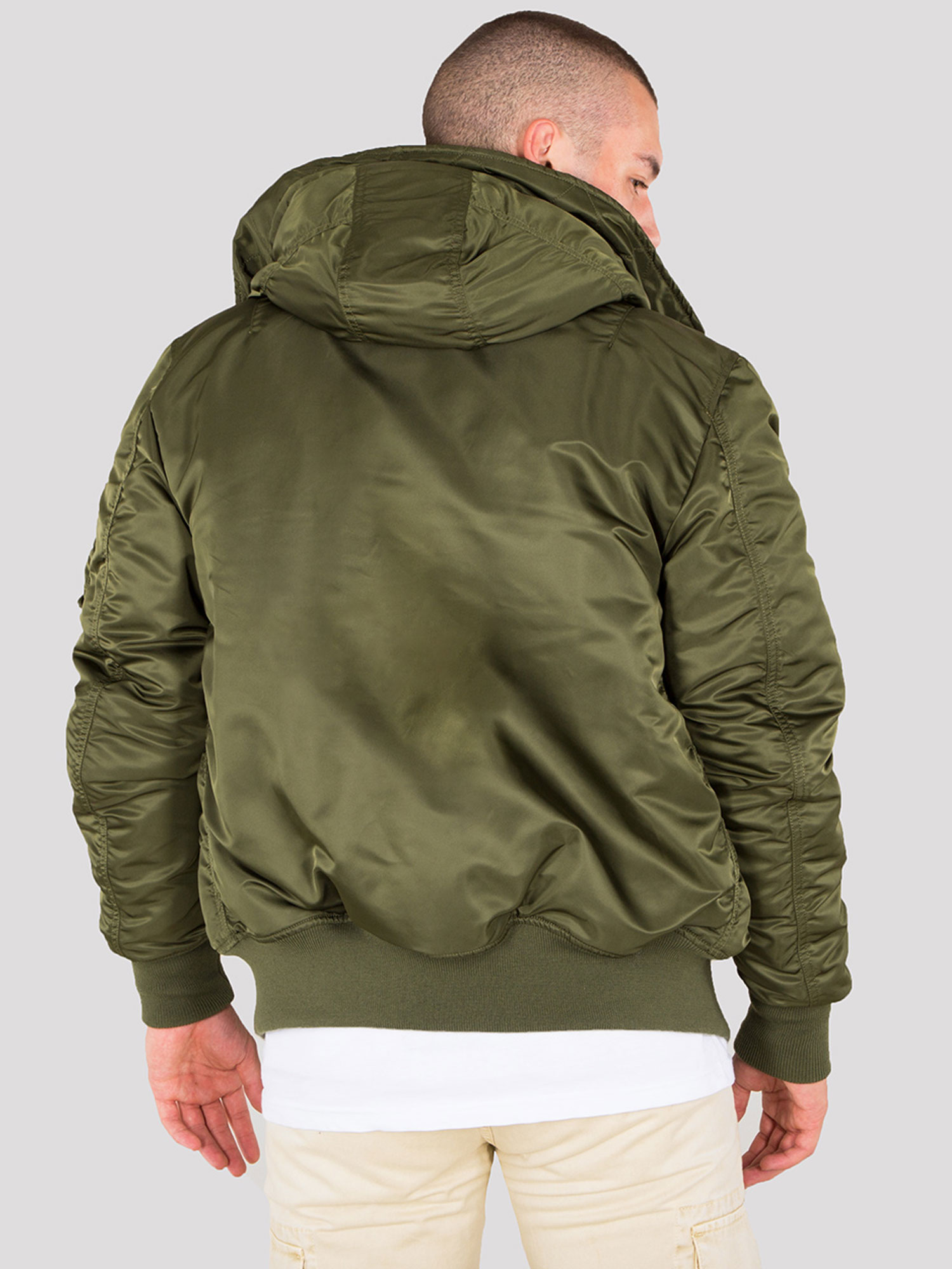 Alpha Industries MA1 Hooded Bomber Sage - Bennevis Clothing