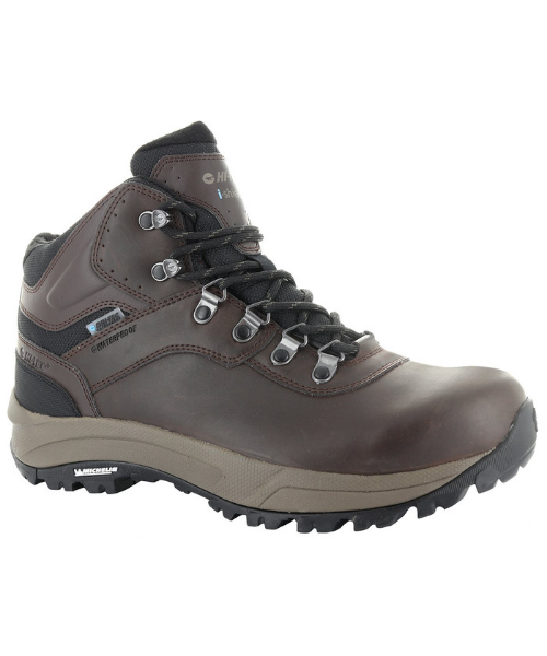 HI-TEC Altitude Michelin Waterproof Hiking Boots Brown - Bennevis Clothing