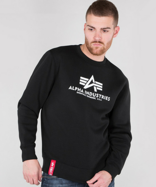 Alpha Industries Basic Sweater Black Clothing - Bennevis