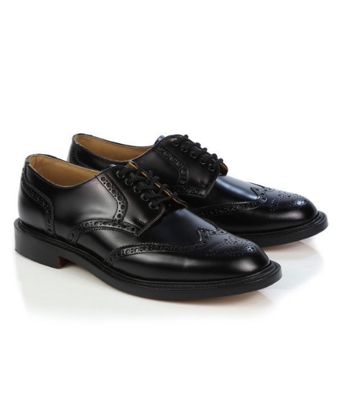 Holts Of Camden Derby Brogue Shoe Black - Bennevis Clothing