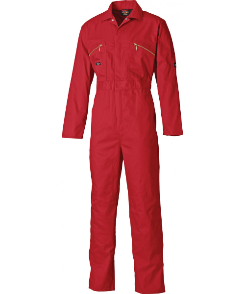 Dickies Redhawk Overall With Clothing Red Front Zip - Bennevis