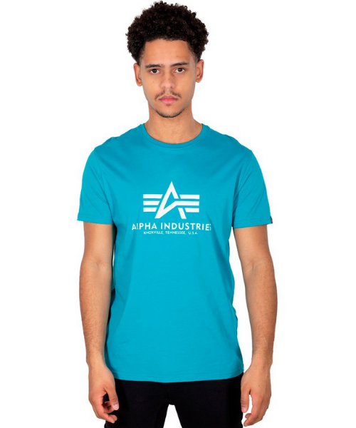 Alpha Industries Basic T-Shirt Blue - Clothing Lagoon Bennevis