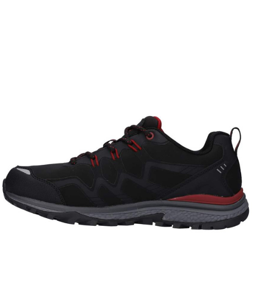 HI-TEC Stinger Waterproof Walking Shoes Black/ Red - Bennevis Clothing