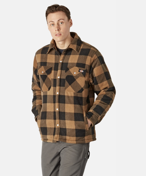 Dickies Portland Padded Shirt Khaki - Bennevis Clothing