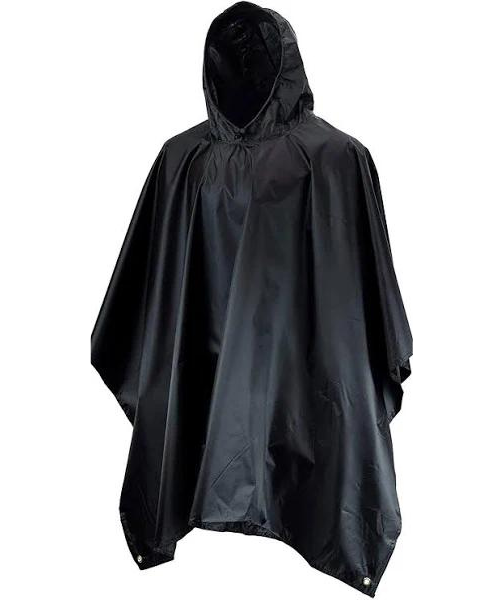 Mil-Com Waterproof Poncho Black - Bennevis Clothing