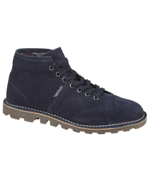 Suede Monkey Boots Grafters Navy - Bennevis Clothing