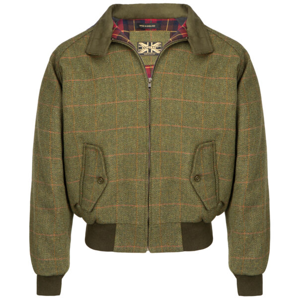 Original-Combat-Tweed-Harrington-Jacket-Made-In-England-Green