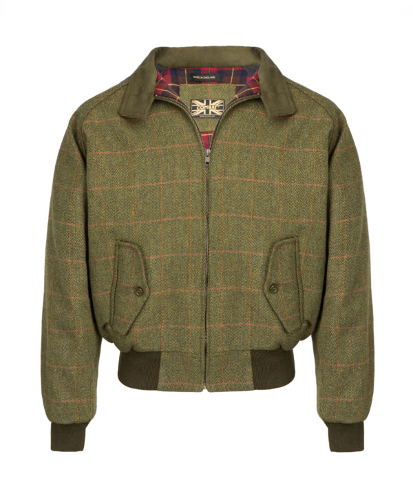 Original-Combat-Tweed-Harrington-Jacket-Made-In-England-Green